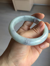 Load image into Gallery viewer, 57.5mm certified Type A 100% Natural light green/purple/black Jadeite Jade bangle BM104-5273