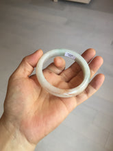 Load image into Gallery viewer, 55mm Certified Type A 100% Natural light green white red Jadeite bangle PB197-6665