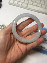 Load image into Gallery viewer, 54.2mm Certified Type A 100% Natural light green/purple/white round cut Jadeite bangle PD103-4905