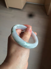 Load image into Gallery viewer, 56.2mm certified Type A 100% Natural green/purple/white Jadeite Jade bangle AY74-5914