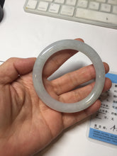 Load image into Gallery viewer, 54.2mm Certified Type A 100% Natural light green/purple/white round cut Jadeite bangle PD103-4905