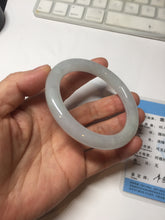 Load image into Gallery viewer, 54.2mm Certified Type A 100% Natural light green/purple/white round cut Jadeite bangle PD103-4905