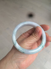 Load image into Gallery viewer, 56.2mm certified Type A 100% Natural green/purple/white Jadeite Jade bangle AY74-5914