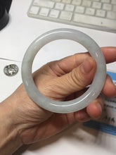 Load image into Gallery viewer, 54.2mm Certified Type A 100% Natural light green/purple/white round cut Jadeite bangle PD103-4905