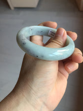 Load image into Gallery viewer, 57.4mm certified Type A 100% Natural light green/purple/black Jadeite Jade bangle BM103-5268