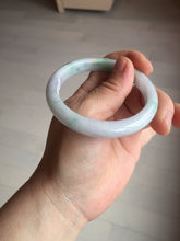 Load image into Gallery viewer, 54.8mm Certified Type A 100% Natural green/white/purple with green floating flowers Jadeite Jade bangle BL124-1273