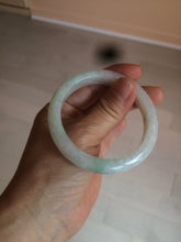 Load image into Gallery viewer, 52.5 mm Certified Type A 100% Natural sunny green/white Jadeite jade bangle m97-5059