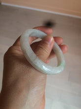 Load image into Gallery viewer, 52.5 mm Certified Type A 100% Natural sunny green/white Jadeite jade bangle m97-5059