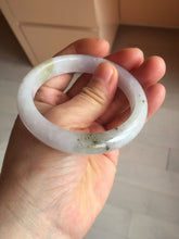 Load image into Gallery viewer, 55mm certified 100% natural type A white/green/black/purple jadeite jade bangle AU42-8152