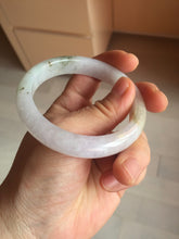 Load image into Gallery viewer, 55mm certified 100% natural type A white/green/black/purple jadeite jade bangle AU42-8152