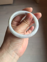 Load image into Gallery viewer, 54.5mm Certified Type A 100% Natural light green/white Jadeite Jade bangle Bl123-1274