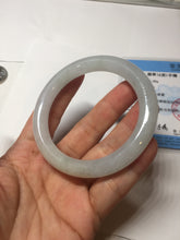 Load image into Gallery viewer, 54.2mm Certified Type A 100% Natural light green/purple/white round cut Jadeite bangle PD103-4905