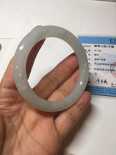 Load image into Gallery viewer, 54.2mm Certified Type A 100% Natural light green/purple/white round cut Jadeite bangle PD103-4905