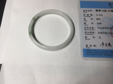 Load image into Gallery viewer, 50.2mm Certified Type A 100% Natural white with floating flowers/purple Jadeite Jade bangle BL92-4677