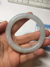Load image into Gallery viewer, 54.2mm Certified Type A 100% Natural light green/purple/white round cut Jadeite bangle PD103-4905