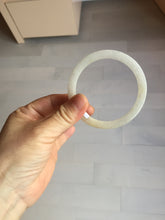 Load image into Gallery viewer, 56mm certified 100% natural type A light yellow brown sugar flat jadeite jade bangle PA169-6634