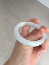 Load image into Gallery viewer, 55mm certified 100% natural type A white/green/black/purple jadeite jade bangle AU42-8152