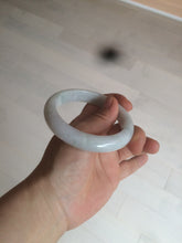 Load image into Gallery viewer, 57mm certified 100% natural type A light green/white jadeite jade bangle AX83-5063
