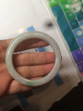 Load image into Gallery viewer, 52.5 mm Certified Type A 100% Natural sunny green/white Jadeite jade bangle m97-5059