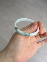 Load image into Gallery viewer, 50.2mm Certified Type A 100% Natural white with floating flowers/purple Jadeite Jade bangle BL92-4677