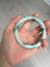 Load image into Gallery viewer, 58mm Certified Type A 100% Natural white/light purple/sunny green Jadeite Jade bangle BM65-5076