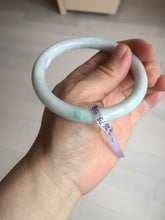 Load image into Gallery viewer, 58.5mm certified 100% natural type A light green/white/purple round cut jadeite jade bangle PC33-2675