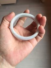 Load image into Gallery viewer, 54.5mm Certified Type A 100% Natural light green/white Jadeite Jade bangle Bl123-1274