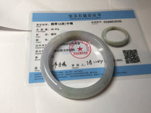Load image into Gallery viewer, 55mm certified 100% natural type A white/green/black/purple jadeite jade bangle AU42-8152