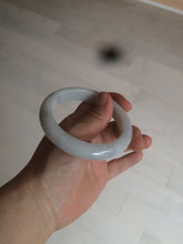Load image into Gallery viewer, 57mm certified 100% natural type A light green/white jadeite jade bangle AX83-5063