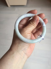 Load image into Gallery viewer, 58.5mm certified 100% natural type A light green/white/purple round cut jadeite jade bangle PC33-2675