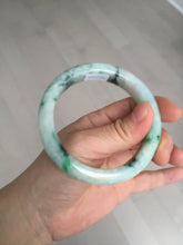Load image into Gallery viewer, 58mm Certified Type A 100% Natural white/light purple/sunny green Jadeite Jade bangle BM65-5076
