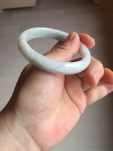 Load image into Gallery viewer, 54.5mm Certified Type A 100% Natural light green/white Jadeite Jade bangle Bl123-1274