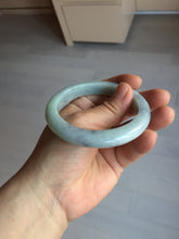 Load image into Gallery viewer, 57.5mm certified Type A 100% Natural light green/purple/black Jadeite Jade bangle BM102-5271