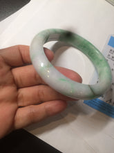 Load image into Gallery viewer, 60.5mm Certified Type A 100% Natural sunny green/white/brown Jadeite Jade bangle A109-5414