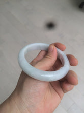 Load image into Gallery viewer, 57mm certified 100% natural type A light green/white jadeite jade bangle AX83-5063