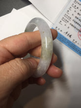 Load image into Gallery viewer, 55mm certified 100% natural type A white/green/black/purple jadeite jade bangle AU42-8152