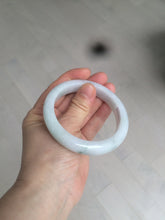 Load image into Gallery viewer, 57mm certified 100% natural type A light green/white jadeite jade bangle AX83-5063