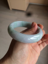 Load image into Gallery viewer, 56.2mm certified Type A 100% Natural green/purple chubby Jadeite Jade bangle AY73-5917