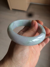 Load image into Gallery viewer, 56.2mm certified Type A 100% Natural green/purple chubby Jadeite Jade bangle AY73-5917