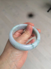 Load image into Gallery viewer, 56.2mm certified Type A 100% Natural green/purple chubby Jadeite Jade bangle AY73-5917