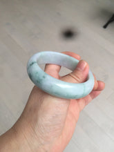 Load image into Gallery viewer, 56.2mm certified Type A 100% Natural green/purple chubby Jadeite Jade bangle AY73-5917
