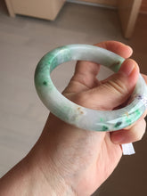 Load image into Gallery viewer, 60.5mm certified Type A 100% Natural light green sunny green light purple Jadeite Jade bangle BK140-5278