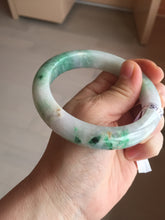 Load image into Gallery viewer, 60.5mm certified Type A 100% Natural light green sunny green light purple Jadeite Jade bangle BK140-5278