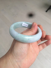 Load image into Gallery viewer, 56.2mm certified Type A 100% Natural green/purple chubby Jadeite Jade bangle AY73-5917