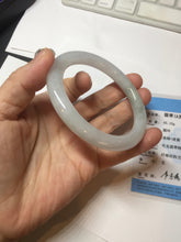 Load image into Gallery viewer, 56.5mm Certified Type A 100% Natural light green/purple/white round cut Jadeite bangle PD104-4907