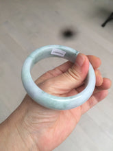 Load image into Gallery viewer, 56.2mm certified Type A 100% Natural green/purple chubby Jadeite Jade bangle AY73-5917