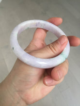 Load image into Gallery viewer, 61.4mm certified 100% natural type A sunny green/purple jadeite jade bangle BN87-8718
