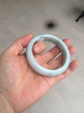 Load image into Gallery viewer, 56.2mm certified Type A 100% Natural green/purple chubby Jadeite Jade bangle AY73-5917
