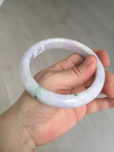 Load image into Gallery viewer, 61.4mm certified 100% natural type A sunny green/purple jadeite jade bangle BN87-8718