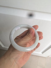 Load image into Gallery viewer, 57mm certified 100% natural type A light green/white jadeite jade bangle AX83-5063